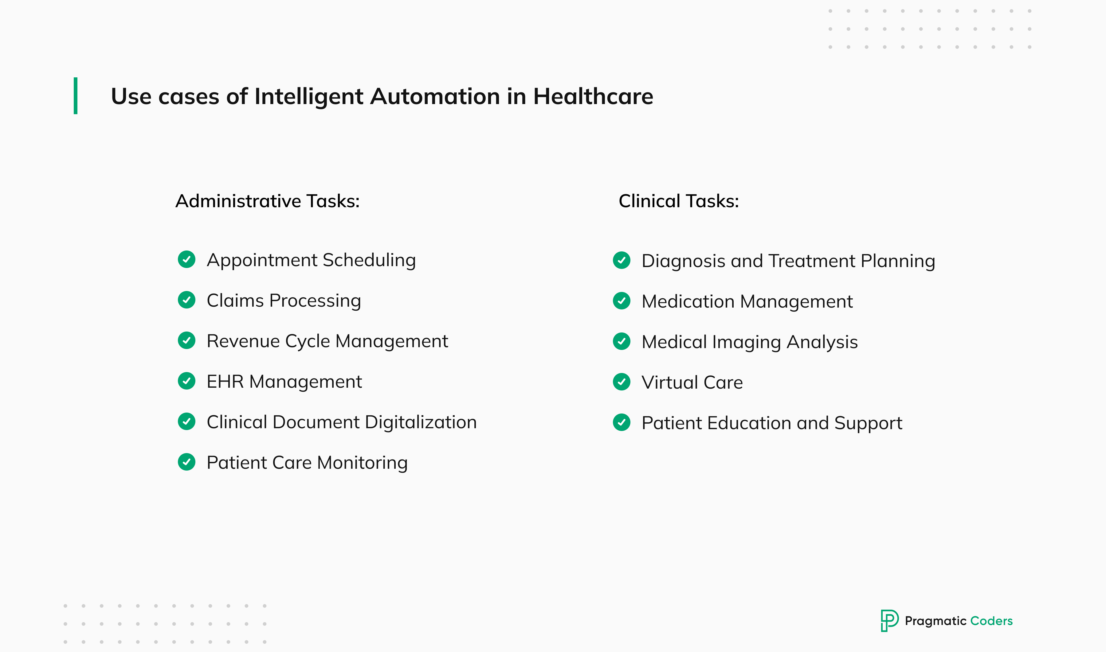 Benefits of Intelligent automation in healthcare