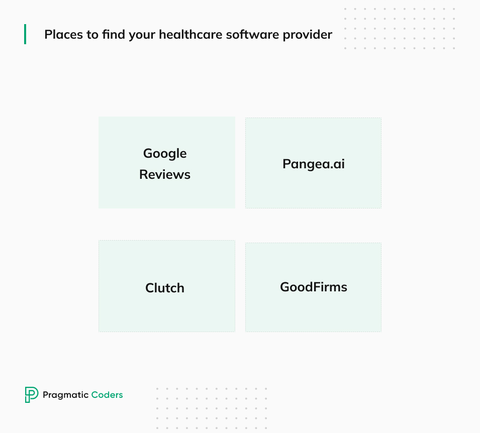 Places to find your healthcare software provider