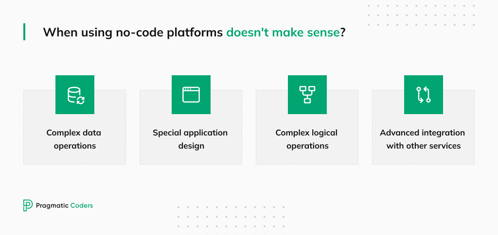 When using no code platforms doesnt make sense