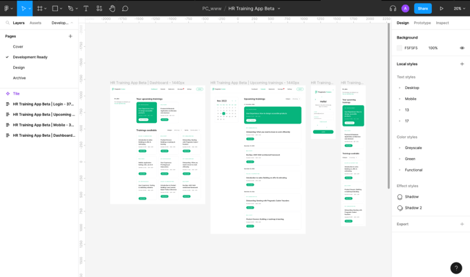 UI design tool example - Figma 